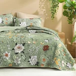 Floral Green Quilt California King Size - 3 Pieces Sage Botanical Birds. Fixed Price $104.99.