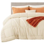 Comforter King Size 90 X 102 Inches Quilted Down Alternative Cream Bedsure Duvet. Fixed Price $89.99.