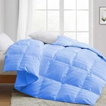 Deluxe Luxury Comforter Down Alternative Egyptian Cotton Sky Blue Stripes. Fixed Price $152.69.