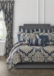 Nip Royal Court Home Raphael Navy Gold King Comforter & Shams Set 3 Pc. Fixed Price $178.59.