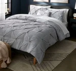8PC Queen Pinch Pleat Comforter Sheet Set Gray - Threshold Brand New. Fixed Price $65.00.
