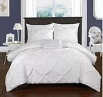 == Chic Home Daya Pc King Duvet Cover Set White Pinch Pleat DS2438. Fixed Price $36.89.