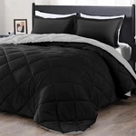 King Size - Black And Grey Comforter, Soft Bedding Sets. Fixed Price $71.99.