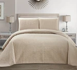Fancy Collection 3 Piece King/california Beige Bedspread Set Sized 118" X. Fixed Price $43.94.