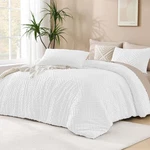 Andency White California King Comforter Set, 3 Pieces Boho Bed. Fixed Price $68.47.