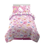Hello Kitty Rainbow Garden 5 Piece Twin Bedding Set Super Soft Comforter. Fixed Price $104.90.