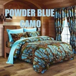Full/queen Size 1 Piece Powder Blue Camo Comforter (no Sheets Curtains). Fixed Price $70.47.