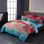 Lweipsqlin Bohemian Bed Bag 7 Pieces King Size, Colorful Boho Style Red And. Fixed Price $93.66.
