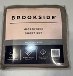 Brookside Split King Sheet Set 5-PCS Cotton Deep Pocket Machine Wash Sandstone. Fixed Price $33.99.