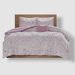 Intelligent Design Pink Abby Pintucked Metallic 3-PC Duvet Cover Set, Twin/txl. Fixed Price $37.80.