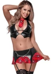 Magic Silk Deviant School Girl Sexy Sophomore Outfit Red 3PC Set Dance/bed Wear. Fixed Price $36.70.