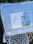 Shabby Chic Twin 5 Piece Comforter With White/blue Design Sheet Set. Fixed Price $110.00.