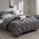 Snowman Goose Down Comforter Pinch Pleat Duvet Insert 750+FP, 1200TC, King/queen. Fixed Price $99.99.
