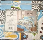 Hotel Bamboo Collection 1800 King Sheet Set Cotton Percale Blue Geometric Deep. Fixed Price $41.99.