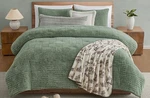 Bearpaw King Size Faux Fur Micromink Comforter 3 Pc Set - Sage Green New. Fixed Price $129.95.