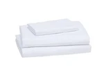 Amazonbasics Lightweight Super Soft Microfiber Sheet Set With 14" Pockets White. Fixed Price $9.30.