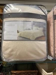 Threshold Natural Color 3PC. King Size Waffle Weave Comforter And Sham Set. Fixed Price $89.99.