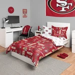 Foco San Francisco 49ERS Nfl Team Color Bag Comforter Bedding 5 Piec.... Fixed Price $122.35.
