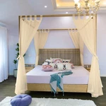 Linentalks Canopy Curtains For King, Queen, Full And Twin Bed, 4 Corner B.... Fixed Price $89.61.