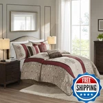 Madison Park Comforter Faux Silk-traditional Luxurious Jacquard Design. Fixed Price $190.46.