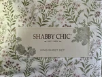 Shabby Chic Queen Sheet Set Botanical Pink Sage Green Microfiber 4 Piece New. Fixed Price $37.00.