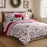 Pine & Plaid Reversible Comforter Set, Full/queen, Holiday Wreaths. Fixed Price $174.99.