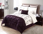 Vncy Asian Cherry Blossom 8PC Pin Tuck Comforter Set Blue/sage/purple K/q Szs. Fixed Price $124.99.