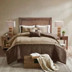 Boone Brown King 7-PIECE Comforter Set. Fixed Price $158.18.