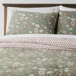 3PC King Boho Reversible Printed Comforter & Sham Set Green Floral -. Fixed Price $30.59.