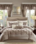 Madison Park Essentials Joella 24-PC. Room Bag Bedding, Queen, Taupe. Fixed Price $199.90.