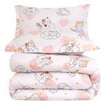 Yibeizi Cat Kids Comforter Set Girls Twin, Cute Quilted Pink Heart Printed. Fixed Price $39.74.