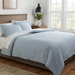 Full/queen Cotton Linen Chambray Duvet Cover & Sham Set Blue - Threshold:. Fixed Price $27.99.