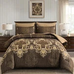 Mybedsoul Coffee Comforter Set, 7 Pieces Boho In A Queen,. Fixed Price $75.46.