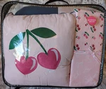 Juicy Couture Comforter Bed Set Cherry Reversible 8 Pc King Pink Sheet Pillow. Fixed Price $89.99.