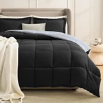 Homelike Moment King Size Comforter Set Black, Lightweight Reversible. Fixed Price $58.08.