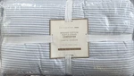New Pottery Barn Teen Washed Cotton Ruffle Stripe Twin Comforter Chambray Blue. Fixed Price $129.00.