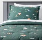 Full/queen Kids Comforter Set Dragon Print Pillowfort Cotton Percale 3 Piece. Fixed Price $29.67.