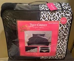 Juicy Couture Twin/twin Xl Reversible 3P Comforter Set Plush Black/leopard Print. Fixed Price $83.99.