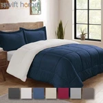 Swift Home Store 3 Pc. Reversible Faux Fur Navy Comforter Set King. Fixed Price $25.20.