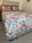 Waverly Comforter 3 Pc Set Texas King/queen Floral Pink Green Cottagecore Cozy. Fixed Price $74.00.