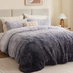 Brielle Ombre Faux Fur Comforter Set, Cozy All Season Bedding, Full/queen. Fixed Price $99.99.