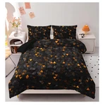 Geometric Orange Black Comforter Set,triangle Honeycomb 3 Pcs Bedding King. Fixed Price $49.99.