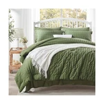 Zzlpp Queen Comforter Set 7 Pieces, Olive Green Seersucker Bed ... Usa Fast Ship. Fixed Price $54.86.
