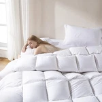 Feather Down Fiber Comforter Size, 100% Cotton Ultra Soft Fluffy King White. Fixed Price $118.66.