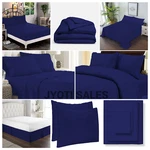 Select Bedding Set - Sheets/duvet Covers/bed Skirt/pillow Cases Navy Blue Solid. Fixed Price $118.04.