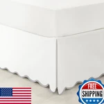Lush Decor Coastal Chic Scalloped Bed Skirt, Linen, King, Gray. Fixed Price $90.21.