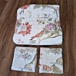 Waverly Charleston Chirp Queen Reversible Quilt & 2 Shams Floral Stripe. Fixed Price $67.99.