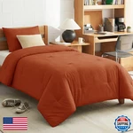 Cozylux Twin Comforter Set Terracotta 2 Pieces Extra Long Solid Breathable. Fixed Price $68.78.