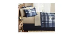Mainstays Indigo Plaid 8 Piece Bag Full Bedding Set. Fixed Price $60.00.