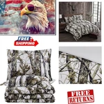 Salem 3-PIECE Cabin Lodge Forest Woods Comforter Set Nature Camo Tree Leave.... Fixed Price $59.18.